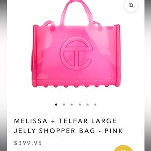 Telfar / Melissa Pink Large Jelly Bag